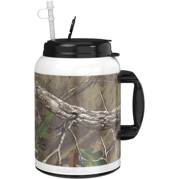 100 oz RealTree Insulated Mug - Large Camo Mug with Straw