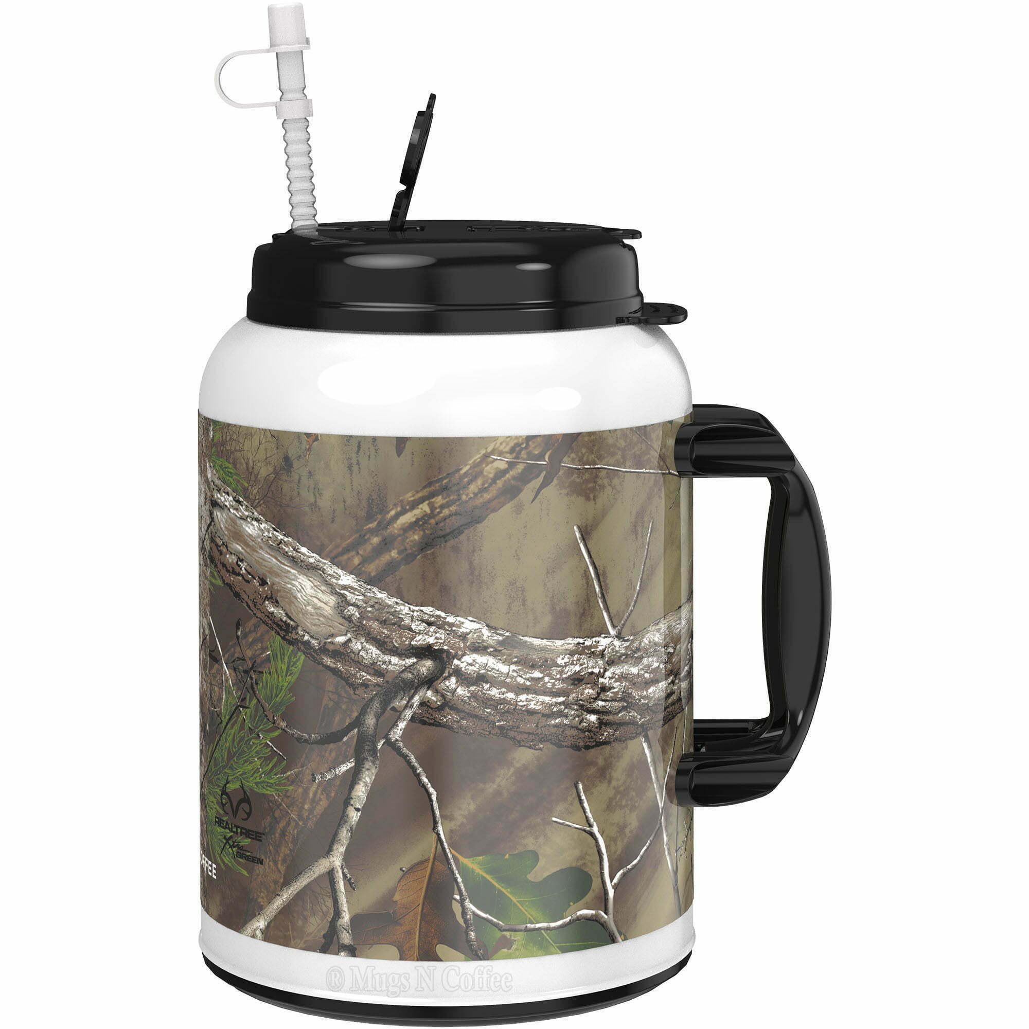 Camouflage Double Wall Ceramic Companion Cup with Tritan Lid