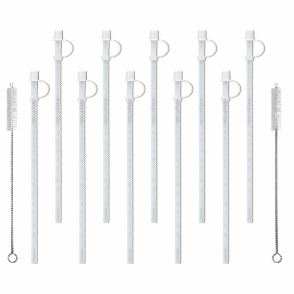 13" Flexible Straws for Whirley Hospital Mugs (10)