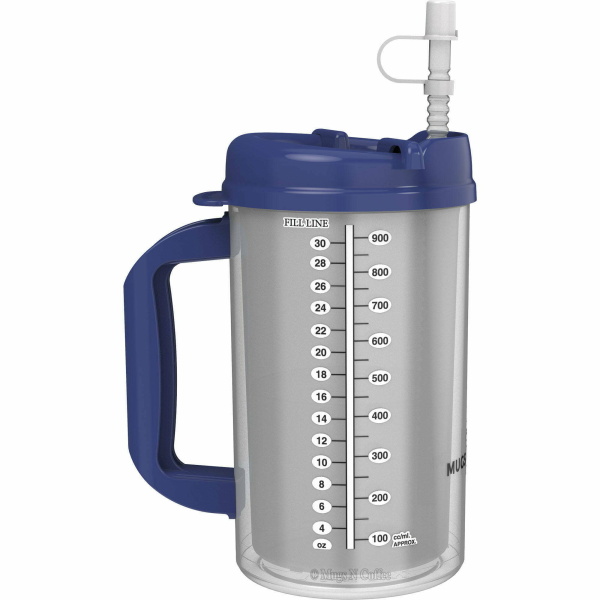 32 oz Double Walled Car Mug Dark Blue