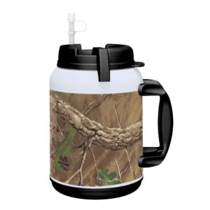 64 oz RealTree Insulated Mug - Large Camo Mug with Straw
