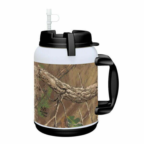 64 oz RealTree Insulated Mug - Large Camo Mug with Straw