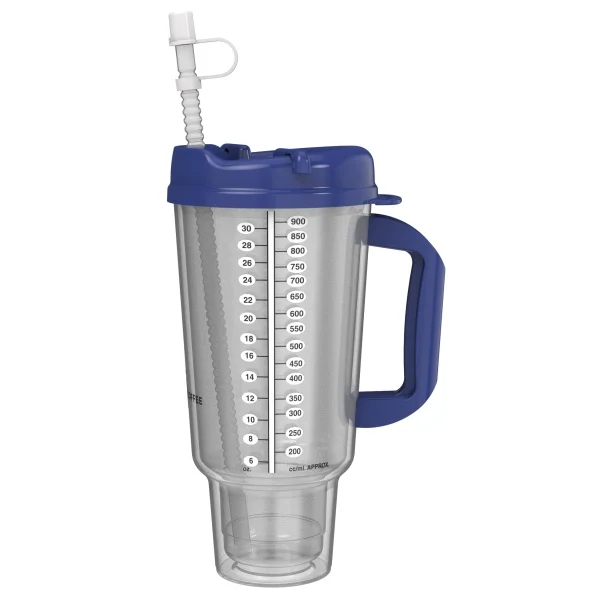 Double Wall Insulated Car Travel Mug 32 oz Dark Blue