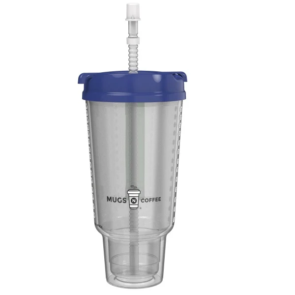 Double Wall Insulated Car Travel Mug 32 oz Dark Blue