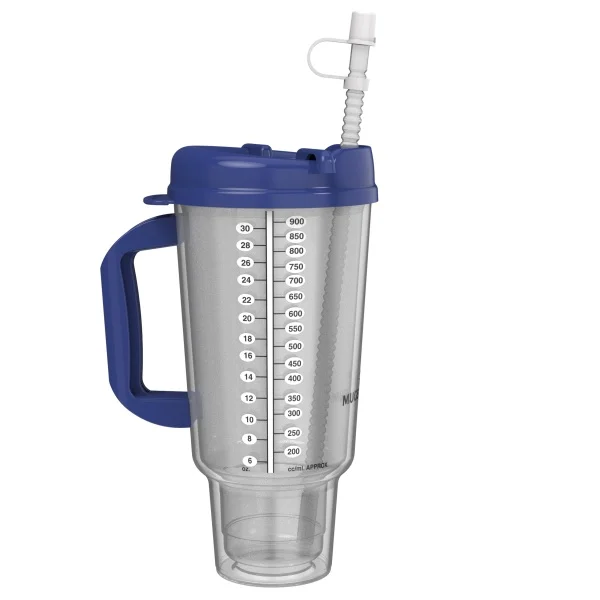 Double Wall Insulated Car Travel Mug 32 oz Dark Blue