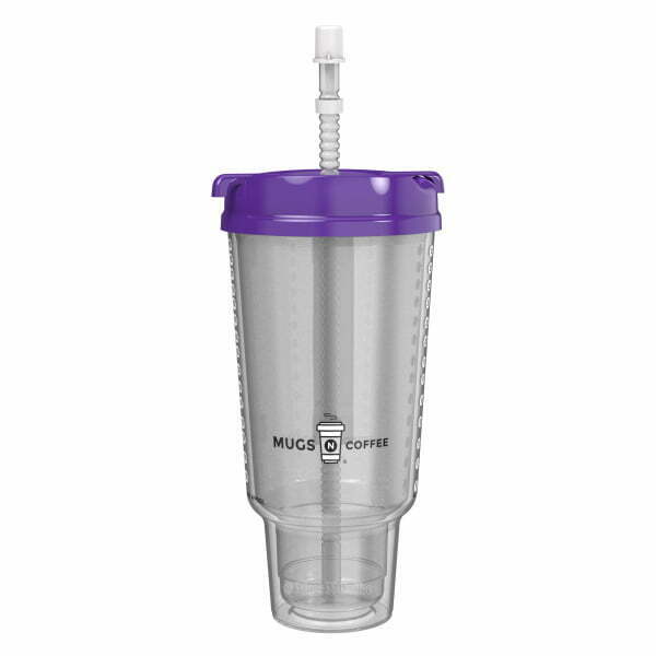 Double Wall Insulated Car Travel Mug 32 oz Purple