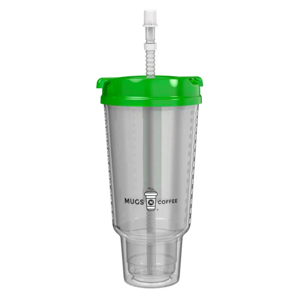 Double Wall Insulated Car Travel Mug 32 oz Green Apple